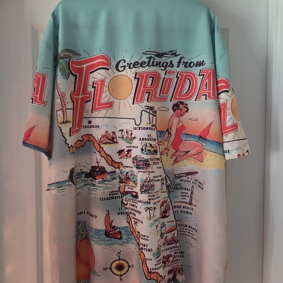 Hardaddy Men's Size 3XL Florida Map Shirt Vacation Fun Weight Loss Cleanout - Picture 2 of 5